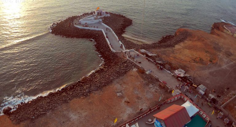 Top view - Beach Kite Festival at Dwarka 2017 - Fly360