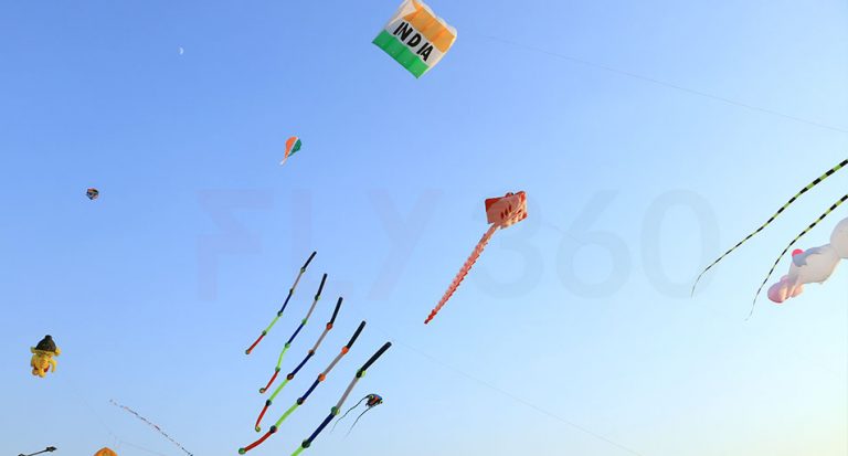 Beach Kite Festival at Dwarka 2017