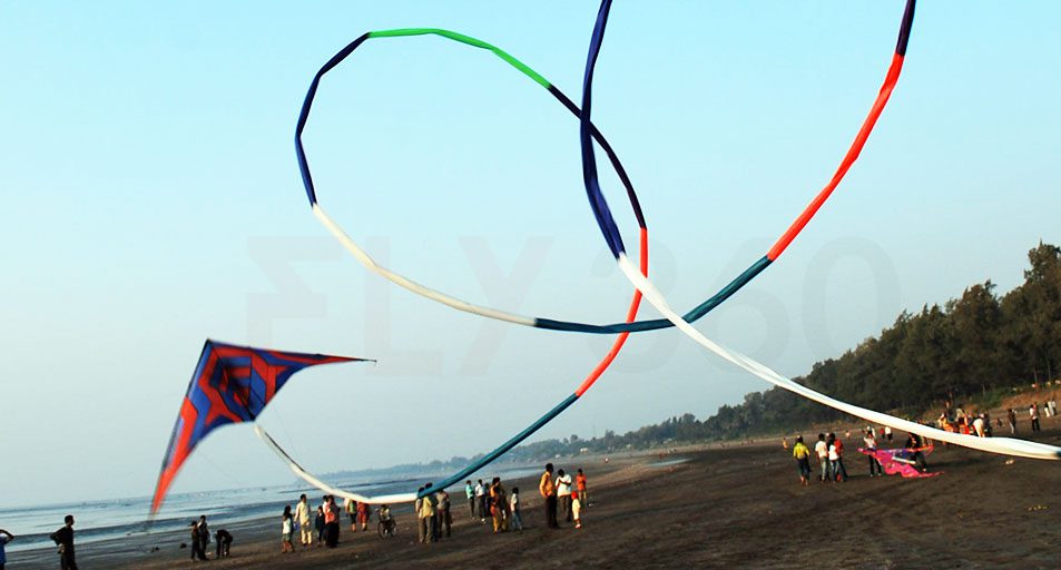 STUNT KITES flying in the air