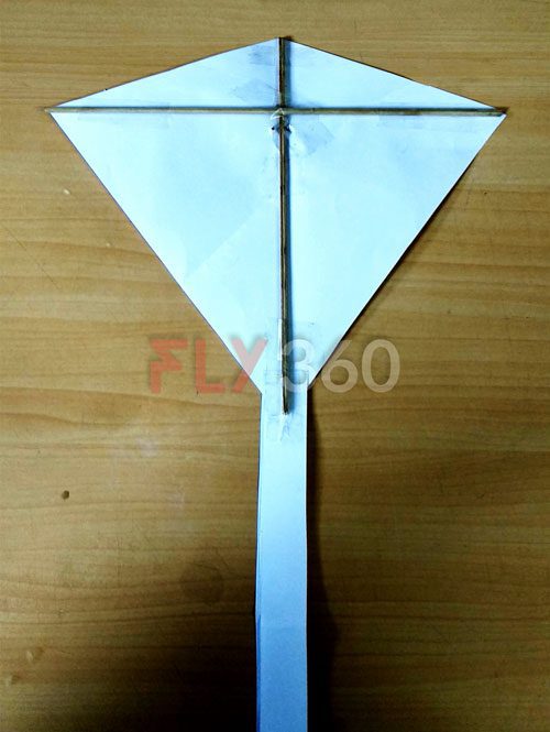 step-6-stick-the-sticks-diy-kite-fly360 step-6 Stick Two sticks for kite - DIY FLY360