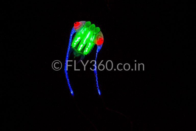 Inflatable LED night flying kite