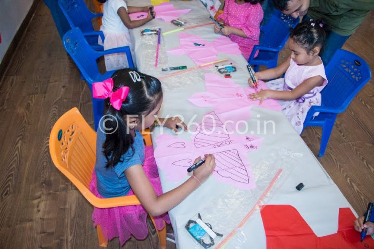 Fly360 birthday kite workshop kids Mumbai 2018