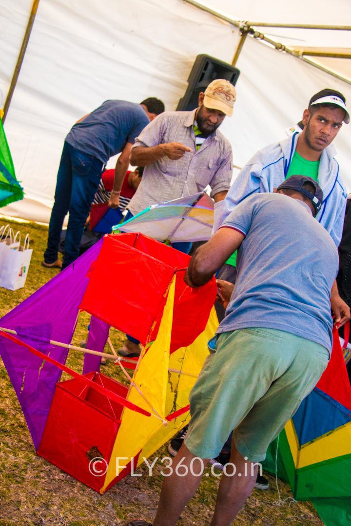Aerial display by Fly360 at the Mauritius International Kite Festival