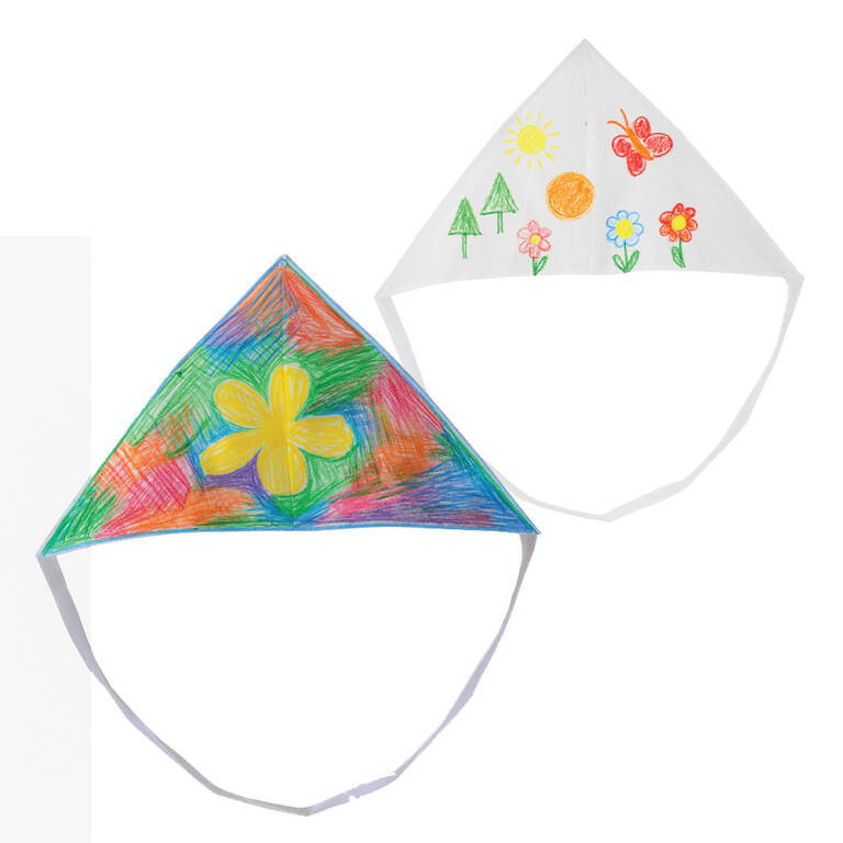 DIY colour-and-fly blank delta kite kit for kids by FLY360